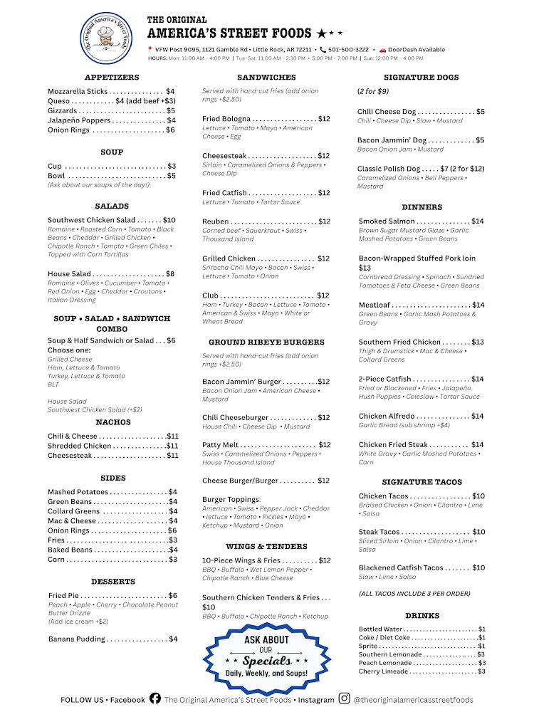 America's Street Foods Menu image 1